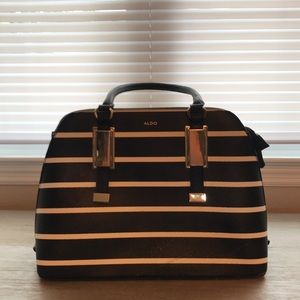 Black and While Strip Handbag
